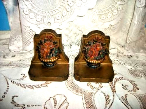 1920s bronzed metal - bronzed, bookends