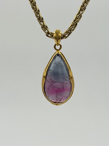 22k gold polychrome tourmaline - gold,
