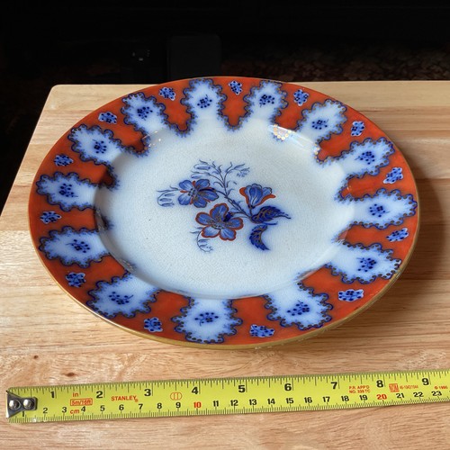 Flow blue polychrome orange - blue,