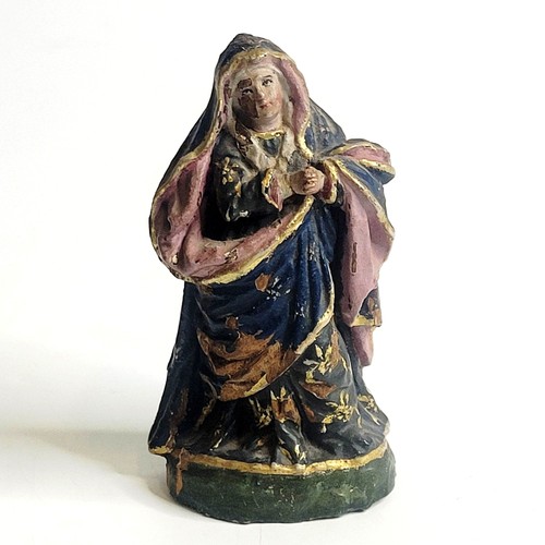 Antique carved polychrome - carved,