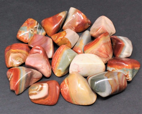 Polychrome jasper tumbled - 8,